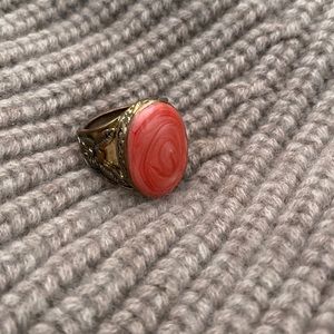 Peachy gold ring